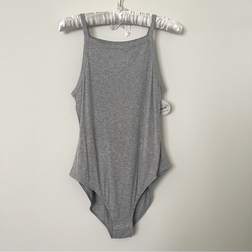 Flirtitude Heather Gray Bodysuit